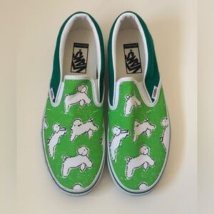 Vans Green Slip On Shoes